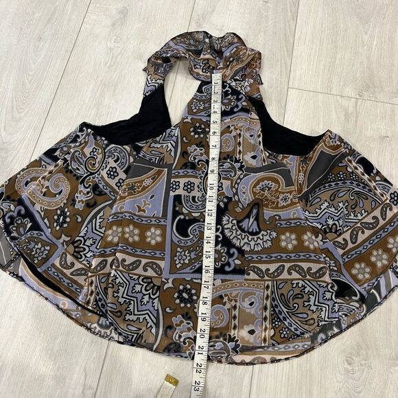 Free People Women's Boho Paisley Scoop Neck Tank size xs - Picture 3 of 7